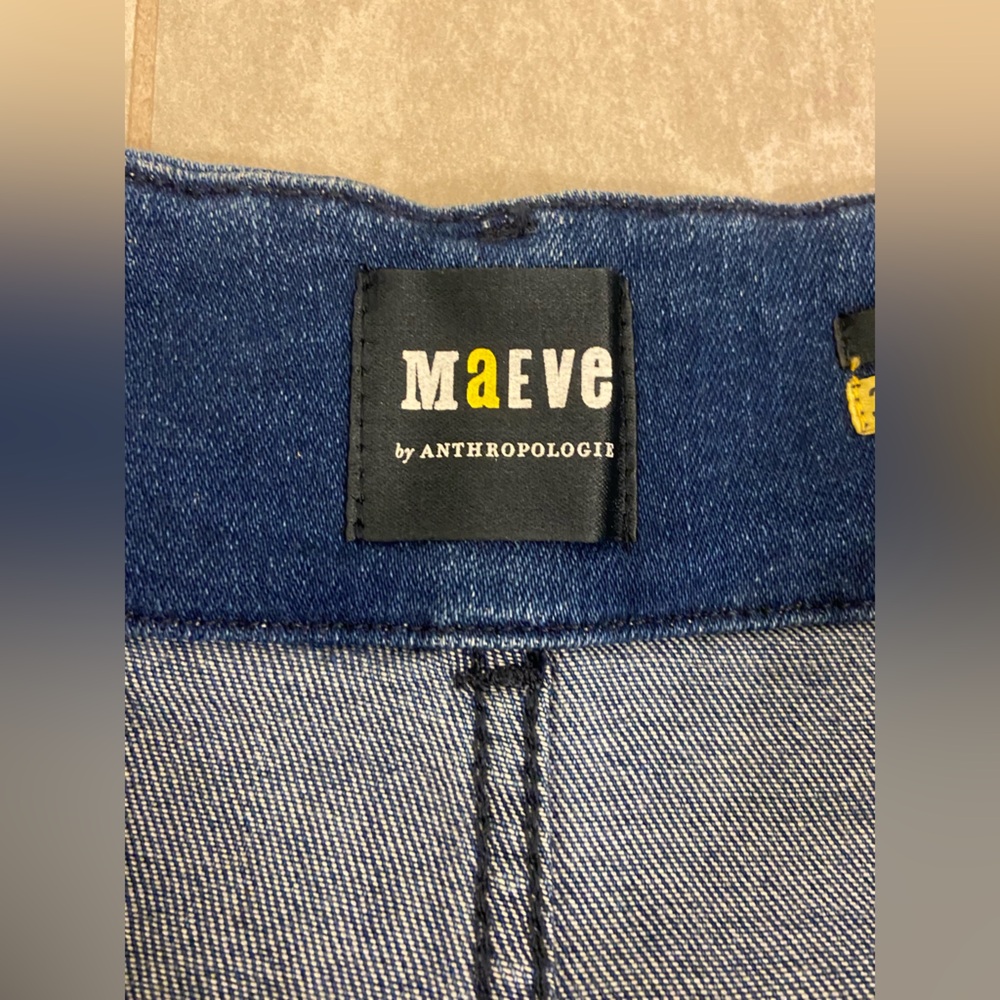 Maeve The Colette Cuffed Wide Leg Jeans Blue Size 30 - Picture 8 of 10